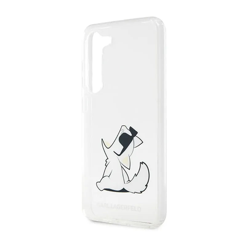 Karl Lagerfeld Choupette Fun – dėklas Samsung Galaxy S23+ (skaidrus)