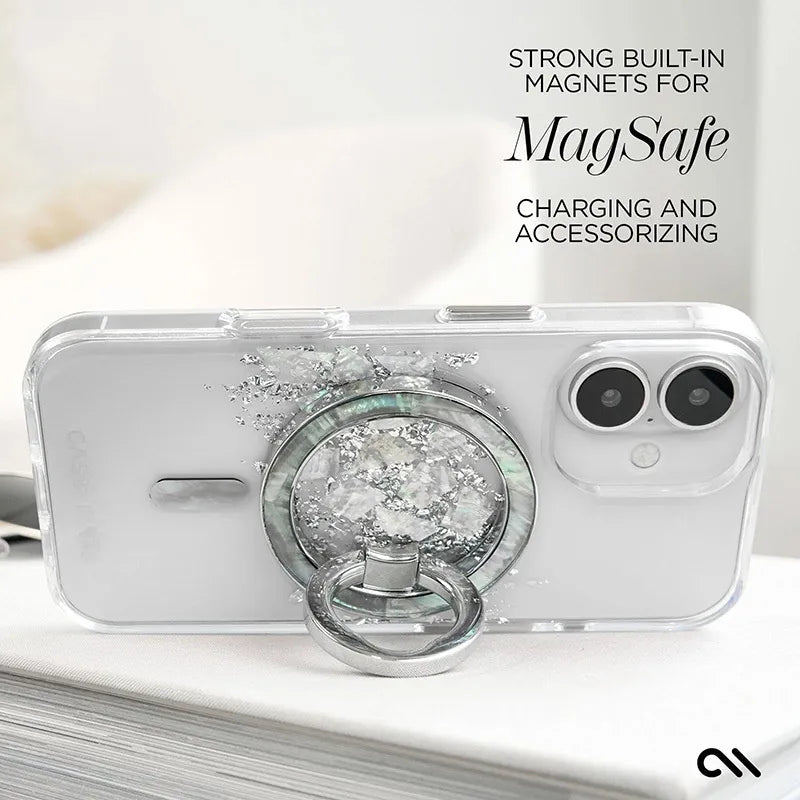 Case-Mate Karat MagSafe – dėklas iPhone 16 su perlamutro intarpais (A Touch of Pearl)