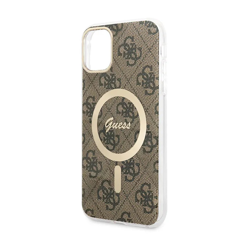 Guess 4G MagSafe – dėklas iPhone 11 (rudos spalvos)