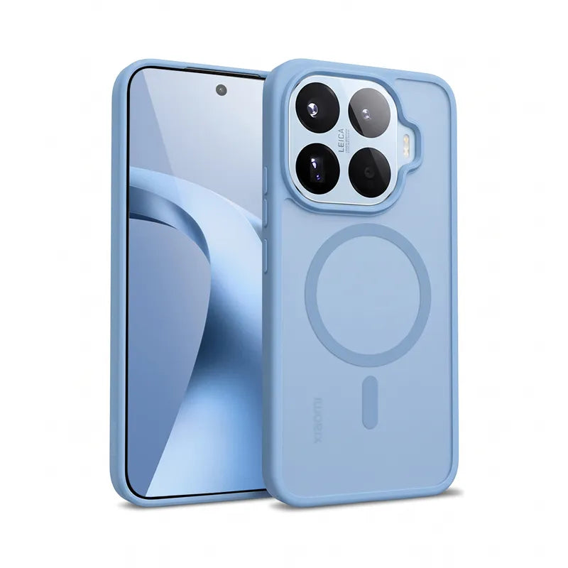 Crong Hybrid Matte Magnetic – MagSafe dėklas, skirtas Xiaomi 17T (mėlynas)