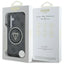Guess 4G Glitter Triangle Buttons MagSafe – dėklas Samsung Galaxy S25 (juodas)