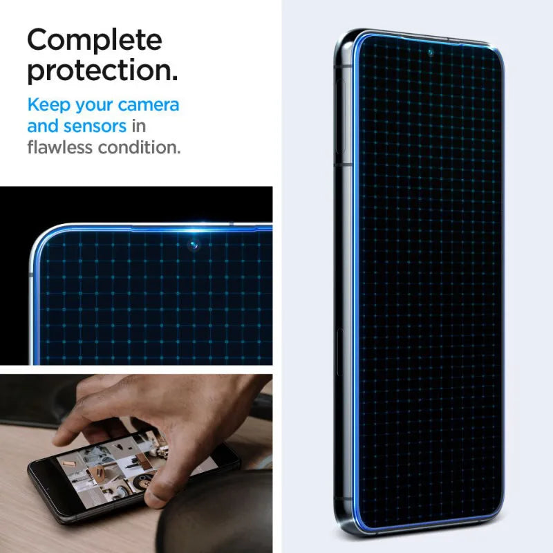 Spigen Glas.TR EZ Fit 2-Pack - Grūdintas stiklas Samsung Galaxy S23, 2 vnt. (skaidrus)