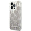 Karl Lagerfeld Monogram Liquid Glitter – dėklas, skirtas iPhone 14 Pro Max (sidabrinis)