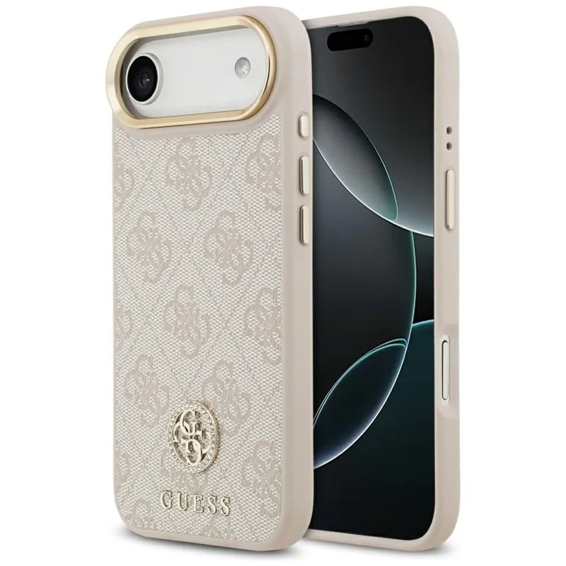 Guess 4G Strass Logo MagSafe – dėklas iPhone Air (rožinis)