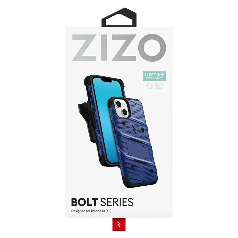 ZIZO BOLT serija – dėklas iPhone 14 (mėlynas)