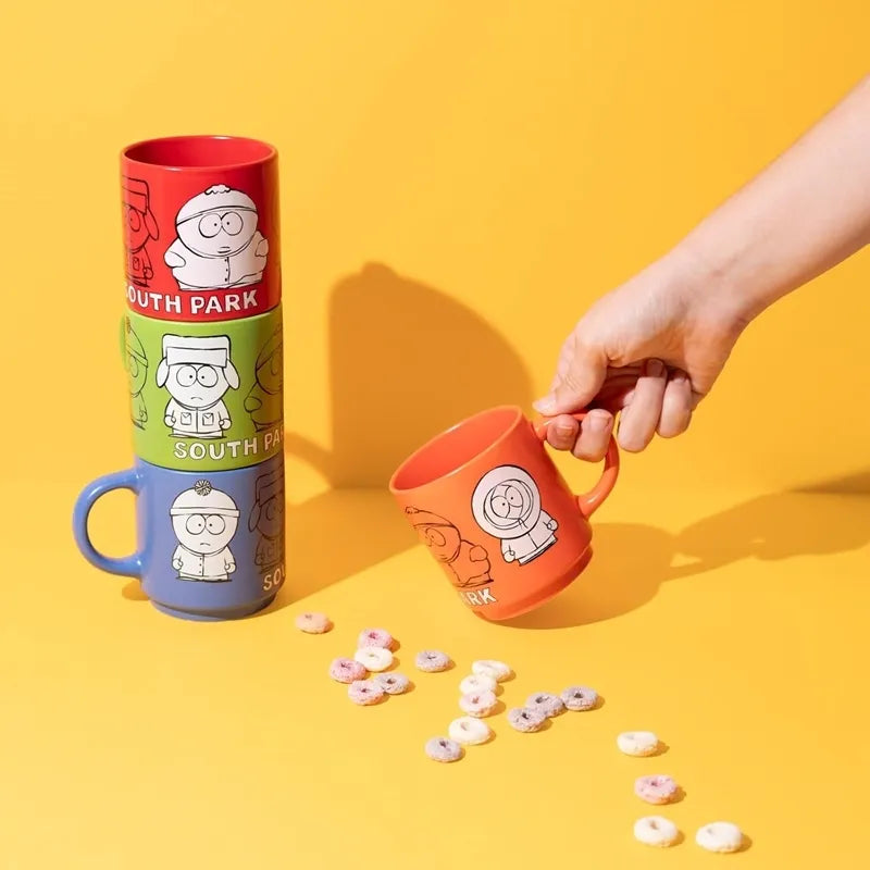 South Park – 4 keraminių puodelių rinkinys su stovu, 300 ml