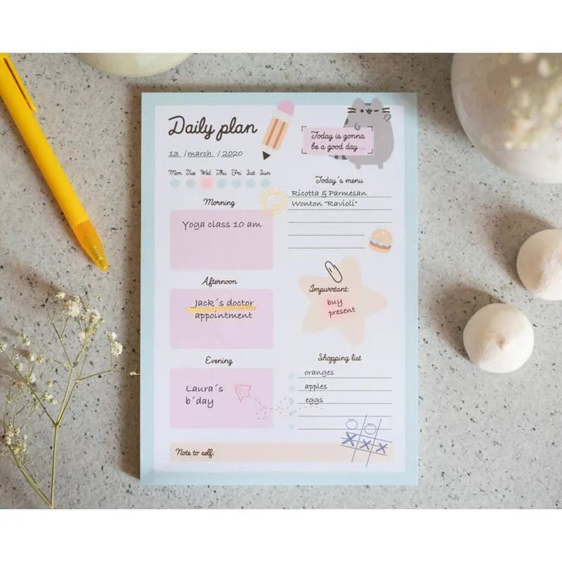 Pusheen – kasdienis planuotojas iš „Foodie“ kolekcijos, 54 puslapiai