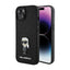 Karl Lagerfeld Fixed Glitter Ikonik Logo Metal Pin – iPhone 15 / 14 / 13 dėklas (juodas)