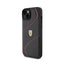Ferrari Twist Metal Logo – dėklas iPhone 15 Plus telefonui (juodas)