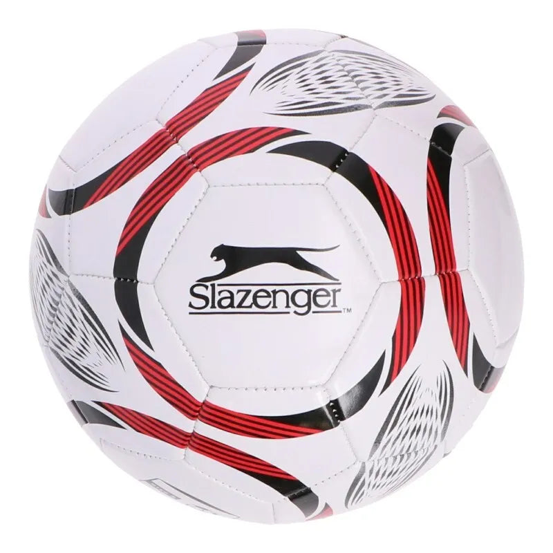 Slazenger – 32 plokščių treniruočių futbolo kamuolys, 5 dydis (baltas/raudonas)