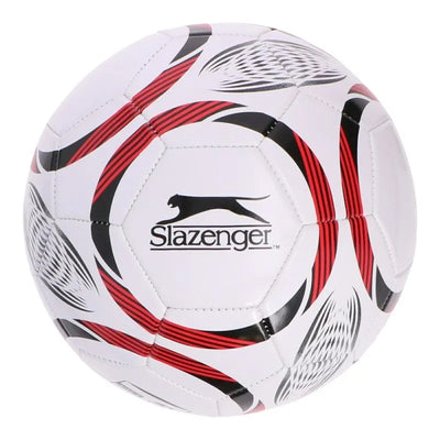 Slazenger – 32 plokščių treniruočių futbolo kamuolys, 5 dydis (baltas/raudonas)