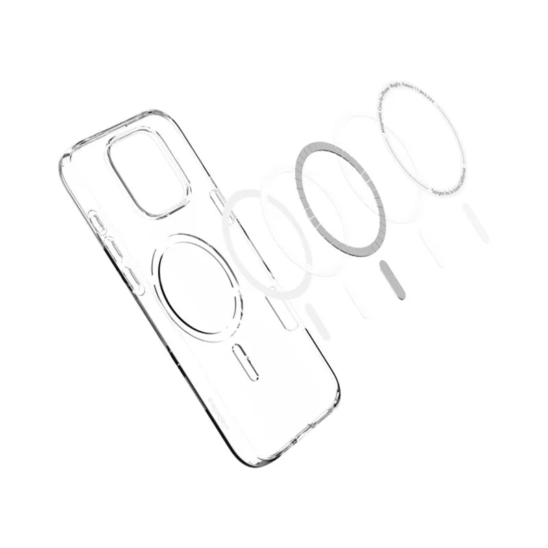 Spigen Liquid Crystal Mag MagSafe – Dėklas iPhone 16 Pro (skaidrus)