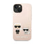Karl Lagerfeld Liquid Silicone Karl & Choupette MagSafe – dėklas, skirtas iPhone 14 Plus (rožinis)