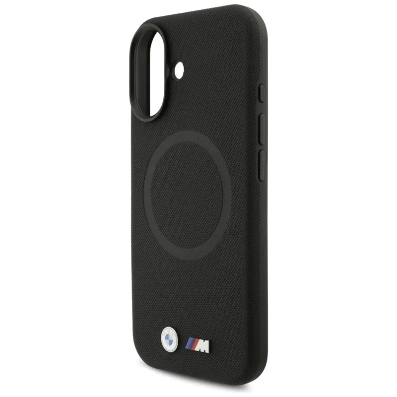 BMW M FW Metal Logo MagSafe – dėklas iPhone 17 (juodas)