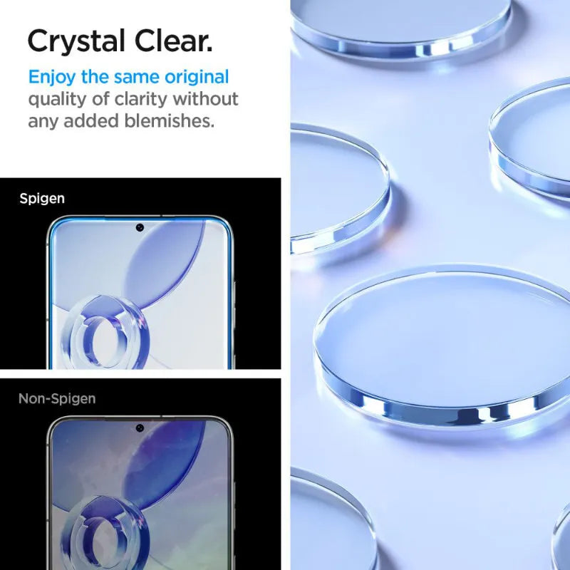 Spigen Glas.TR EZ Fit 2-Pack - Grūdintas stiklas Samsung Galaxy S23, 2 vnt. (skaidrus)