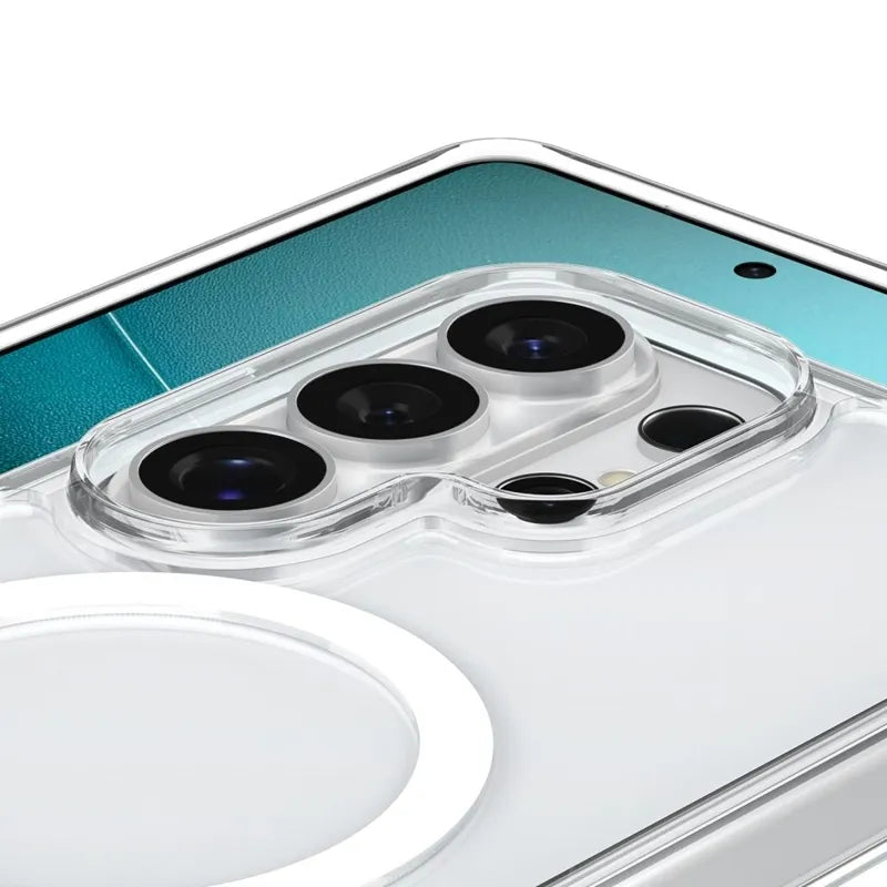 Spigen Ultra Hybrid S Mag MagSafe – dėklas Samsung Galaxy S26 Ultra (skaidrus / baltas)