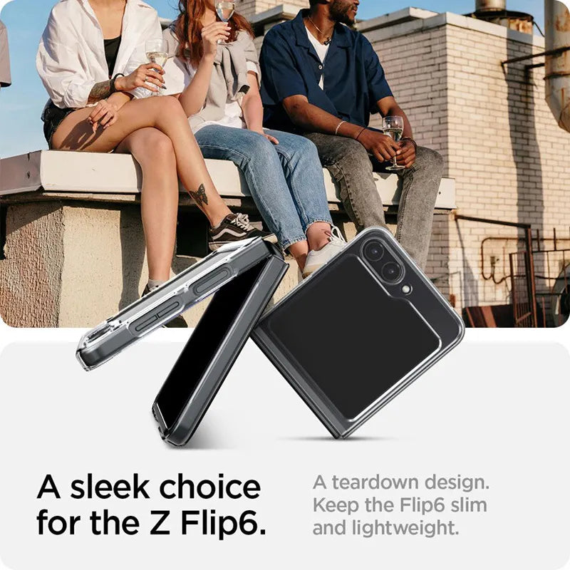 Spigen Airskin - Dėklas Samsung Galaxy Z Flip 6 / 7 FE (skaidrus)
