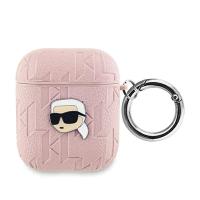 Karl Lagerfeld Monogram Karl Head – AirPods 1/2 gen dėklas (rožinis)