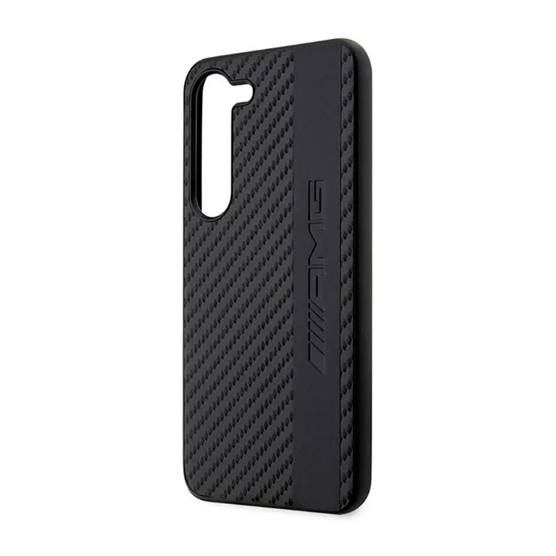 AMG Carbon Stripe & Embossed – dėklas Samsung Galaxy S23+ (juodas)