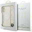 Guess IML Flowers Electro Pearl Strap MagSafe - Dėklas iPhone 17 (baltas)