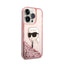 Karl Lagerfeld Liquid Glitter NFT Karl's Head dėklas skirtas iPhone 14 Pro Max (Rožinis)