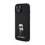 Karl Lagerfeld Fixed Glitter Ikonik Logo Metal Pin – iPhone 15 / 14 / 13 dėklas (juodas)