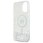 Karl Lagerfeld Liquid Glitter Karl Head MagSafe – dėklas iPhone 16 (skaidrus)