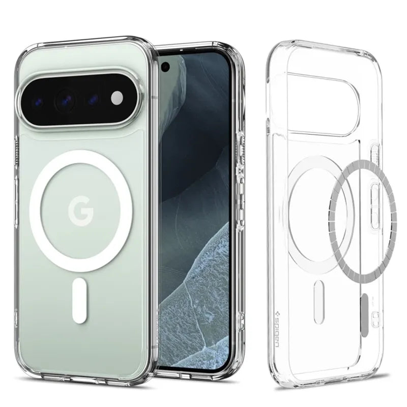Spigen Ultra Hybrid Mag MagSafe – dėklas Google Pixel 11 Pro (skaidrus/baltas)