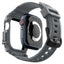 Spigen Rugged Armor Pro – apyrankė su dėklu, skirta „Apple Watch 10 46 mm“ (tamsiai pilka)