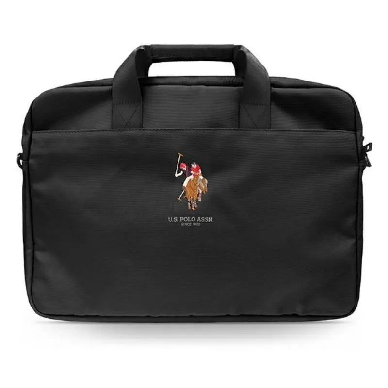 US Polo Assn kompiuterio krepšys - 15 colių nešiojamojo kompiuterio krepšys (juodas)