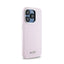 DKNY Liquid Silicone Small Metal Logo MagSafe – dėklas iPhone 14 Pro (rožinis)