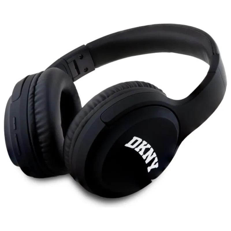 DKNY Arch Logo – belaidės ant ausų dedamos „Bluetooth V5.3“ ausinės (juodos)