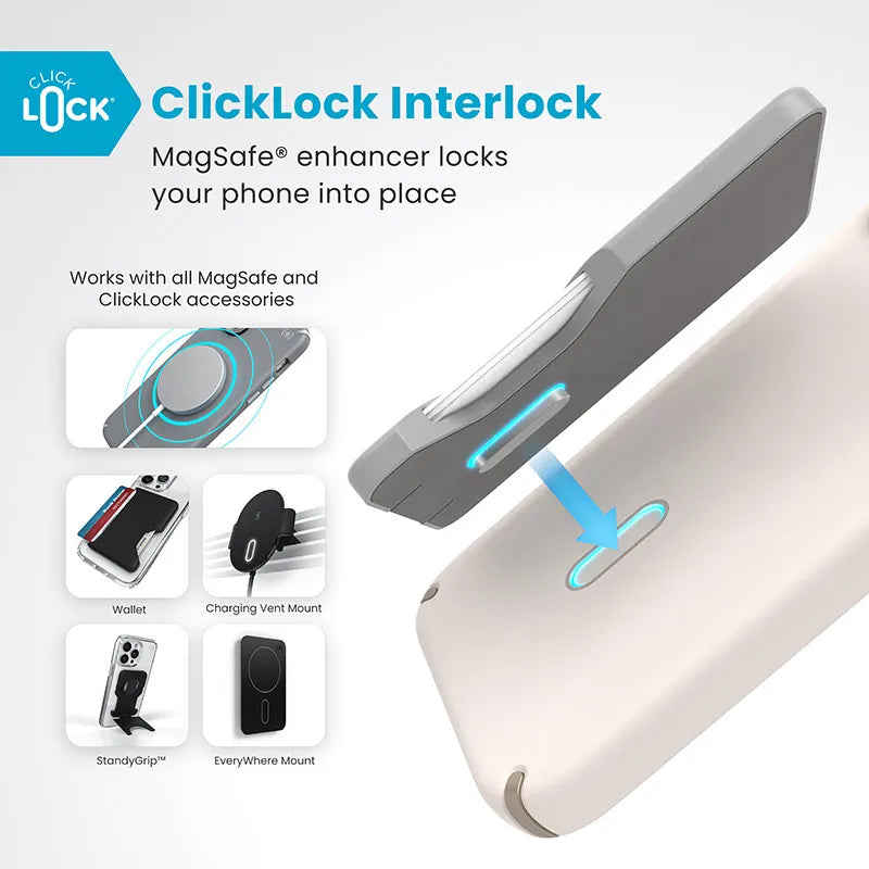 Speck Presidio2 Pro ClickLock & MagSafe - iPhone 16 Plus dėklas (Bleached Bone / Heirloom Gold / Hazel Brown)
