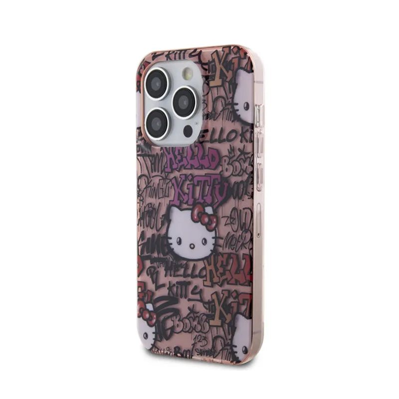 Hello Kitty IML Tags Graffiti – dėklas iPhone 14 Pro (rožinis)