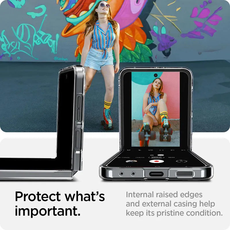 Spigen Airskin - Dėklas Samsung Galaxy Z Flip 6 / 7 FE (skaidrus)
