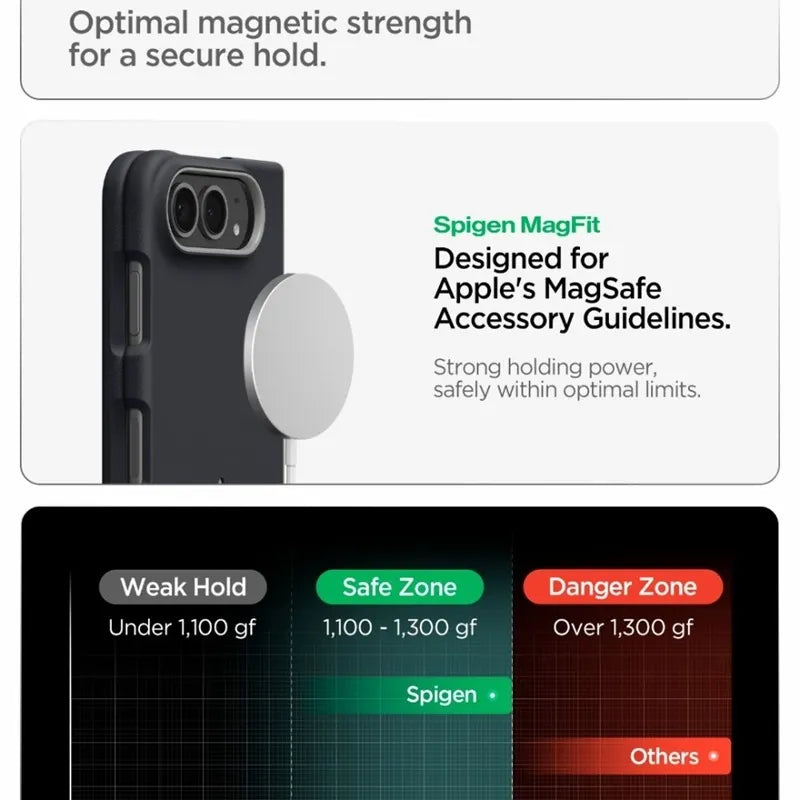 „Spigen Nano Pop Mag MagSafe“ – „iPhone Duo“ dėklas (juodojo sezamo spalvos)