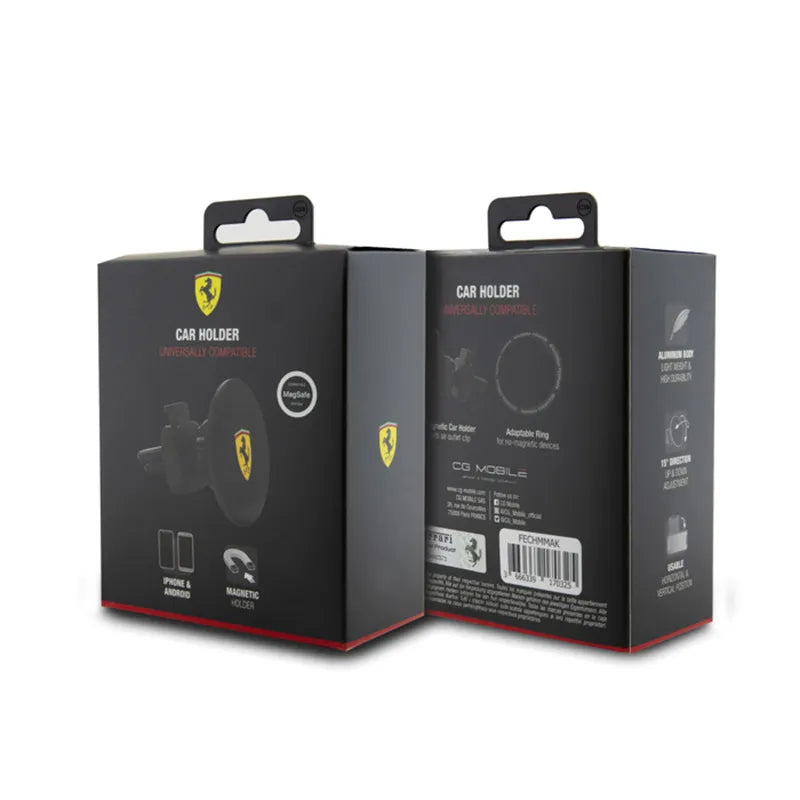 Ferrari MagSafe Printed Shield – magnetinis automobilinis laikiklis (juodas)