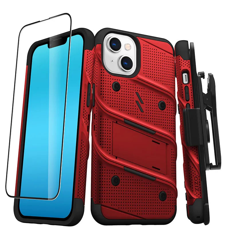 ZIZO BOLT serija – dėklas iPhone 14 (raudonas)