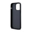 DKNY Leather Mono Stripe & Metal Logo – dėklas iPhone 14 Pro Max (juodas)