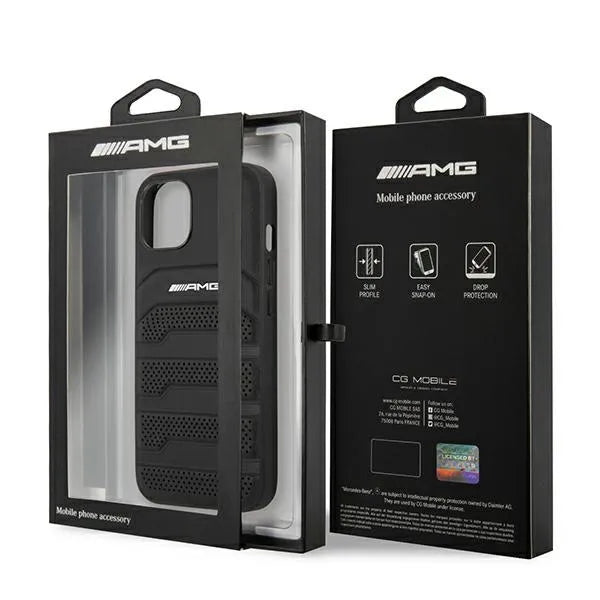 AMG „Debossed Lines“ – dėklas „iPhone 14 Plus“ (juodas)