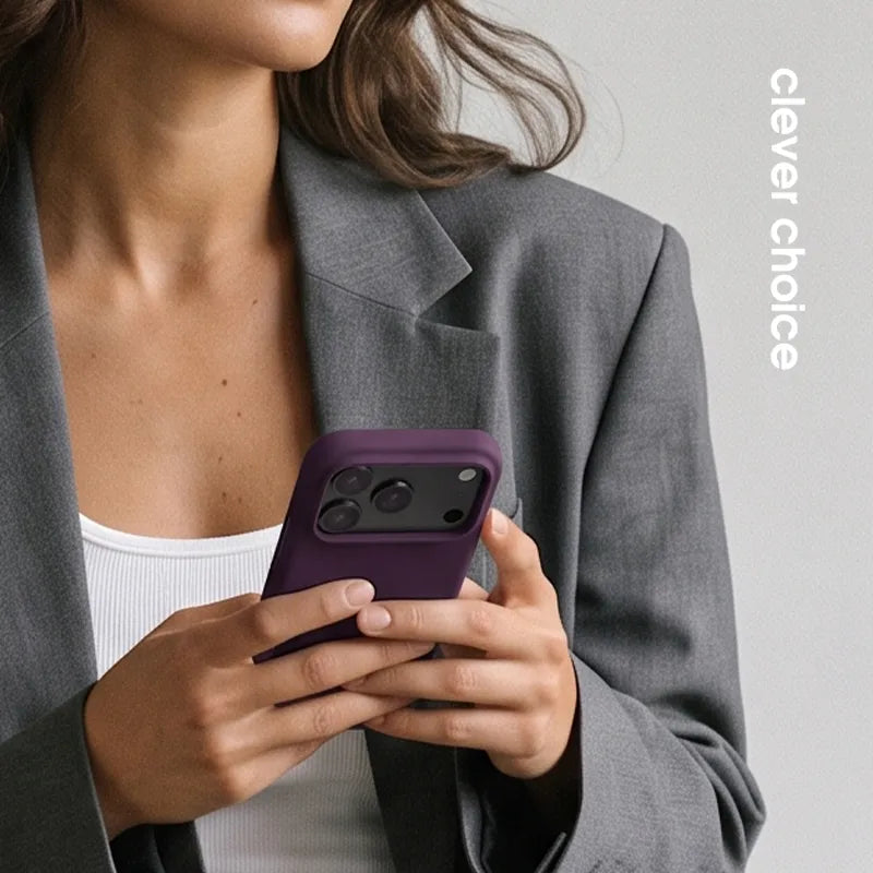 Crong Color Cover Magnetic – MagSafe dėklas, skirtas iPhone 18 Pro Max / 17 Pro Max (slyvų spalvos)
