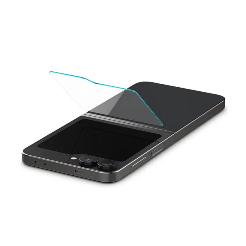 Spigen Glas.TR EZ Fit 2 pakuotė - grūdintas stiklas Samsung Galaxy Z Flip 6 / 7 FE telefonams (2 vnt.)