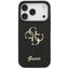 Guess Fixed Glitter Big 4G - Dėklas iPhone 17 Pro (juodas)