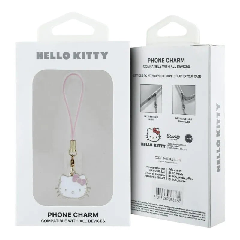 Hello Kitty Phone Strap Charm Kitty Head – telefono pakabukas (rožinis)