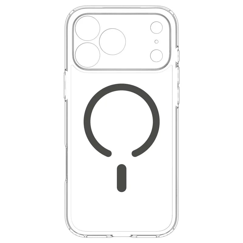 Spigen Ultra Hybrid Mag MagSafe – dėklas, skirtas iPhone 18 Pro Max / 17 Pro Max (skaidrus / grafito spalvos)