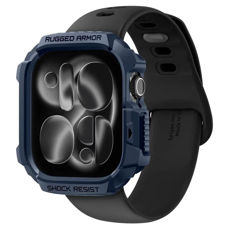 Spigen Rugged Armor V2 – dėklas Apple Watch 10/11 42 mm (tamsiai mėlynas)