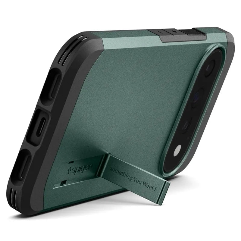 Spigen Tough Armor Mag MagSafe – dėklas Google Pixel 11 Pro (Abyss Green)