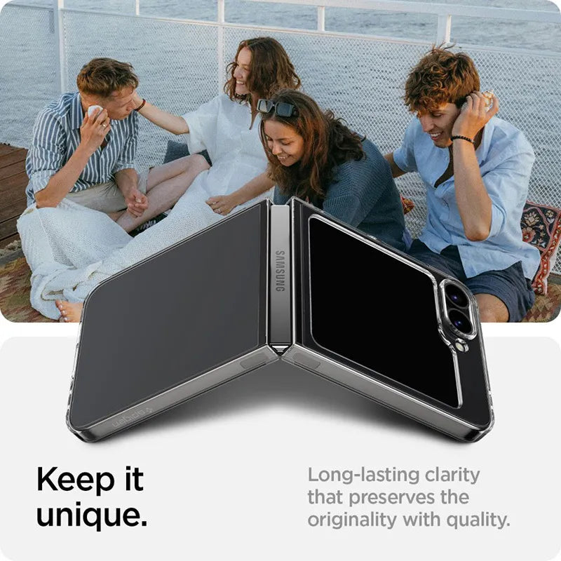 Spigen Airskin - Dėklas Samsung Galaxy Z Flip 6 / 7 FE (skaidrus)