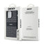 DKNY Leather Mono Stripe & Metal Logo – dėklas iPhone 14 Pro Max (juodas)