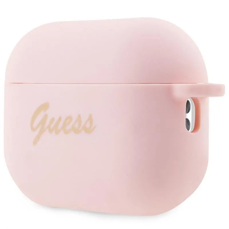 Guess Silicone Heart Charm – Dėklas Apple AirPods Pro 2 (Rožinis)